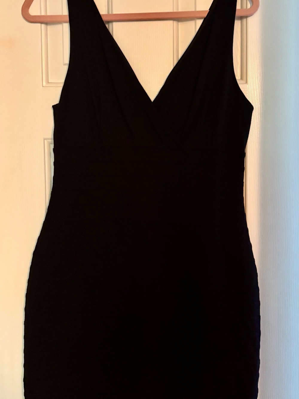 Express Black Mini Dress V-Neck